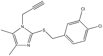 2-[(3,4-dichlorobenzyl)sulfanyl]-4,5-dimethyl-1-(2-propynyl)-1H-imidazole 구조식 이미지