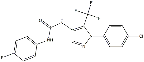 N-[1-(4-chlorophenyl)-5-(trifluoromethyl)-1H-pyrazol-4-yl]-N'-(4-fluorophenyl)urea Structure