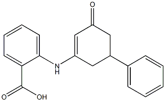 2-[(3-oxo-5-phenyl-1-cyclohexenyl)amino]benzenecarboxylic acid 구조식 이미지