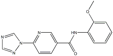 N-(2-methoxyphenyl)-6-(1H-1,2,4-triazol-1-yl)nicotinamide 구조식 이미지