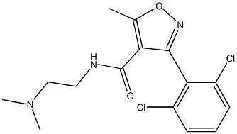 3-(2,6-dichlorophenyl)-N-[2-(dimethylamino)ethyl]-5-methyl-4-isoxazolecarboxamide Structure