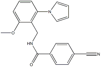 4-cyano-N-[2-methoxy-6-(1H-pyrrol-1-yl)benzyl]benzenecarboxamide Structure