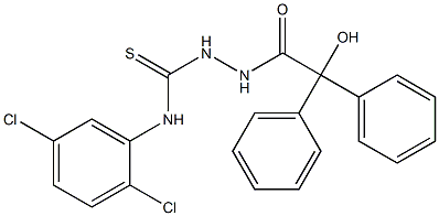 N1-(2,5-dichlorophenyl)-2-(2-hydroxy-2,2-diphenylacetyl)hydrazine-1-carbothioamide 구조식 이미지