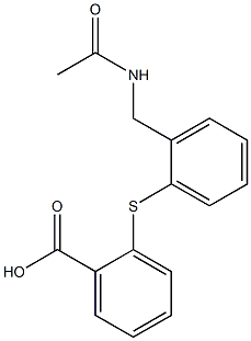 2-({2-[(acetylamino)methyl]phenyl}thio)benzoic acid 구조식 이미지