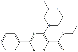 ethyl 5-(2,6-dimethylmorpholino)-3-phenyl-1,2,4-triazine-6-carboxylate 구조식 이미지