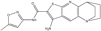 5-amino-N-(5-methyl-3-isoxazolyl)-7-thia-1,9-diazatetracyclo[9.2.2.0~2,10~.0~4,8~]pentadeca-2(10),3,5,8-tetraene-6-carboxamide Structure