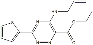 ethyl 5-(allylamino)-3-(2-thienyl)-1,2,4-triazine-6-carboxylate Structure