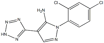 1-(2,4-dichlorophenyl)-4-(2H-1,2,3,4-tetraazol-5-yl)-1H-pyrazol-5-amine 구조식 이미지