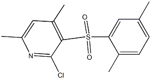 2-chloro-3-[(2,5-dimethylphenyl)sulfonyl]-4,6-dimethylpyridine 구조식 이미지