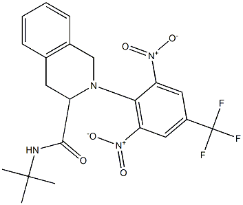 N-(tert-butyl)-2-[2,6-dinitro-4-(trifluoromethyl)phenyl]-1,2,3,4-tetrahydro-3-isoquinolinecarboxamide Structure