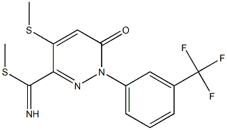 methyl 4-(methylsulfanyl)-6-oxo-1-[3-(trifluoromethyl)phenyl]-1,6-dihydro-3-pyridazinecarbimidothioate Structure