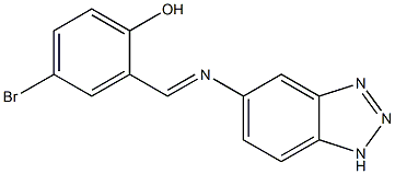 2-[(1H-1,2,3-benzotriazol-5-ylimino)methyl]-4-bromophenol Structure