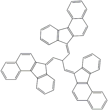 7-[3-(7H-benzo[c]fluoren-7-yliden)-2-(7H-benzo[c]fluoren-7-ylidenmethyl)propylidene]-7H-benzo[c]fluorene Structure