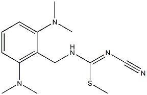 2-({[(cyanoimino)(methylthio)methyl]amino}methyl)-1,3-bis(dimethylamino)benzene Structure