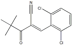 3-(2,6-dichlorophenyl)-2-(2,2-dimethylpropanoyl)acrylonitrile Structure