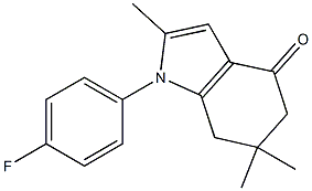 1-(4-fluorophenyl)-2,6,6-trimethyl-1,5,6,7-tetrahydro-4H-indol-4-one Structure