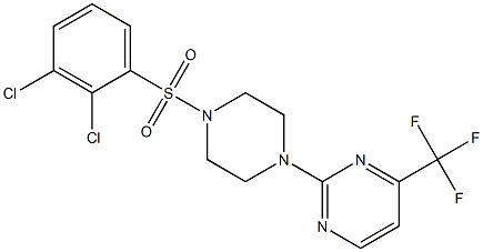 1-[(2,3-dichlorophenyl)sulfonyl]-4-[4-(trifluoromethyl)pyrimidin-2-yl]piperazine Structure