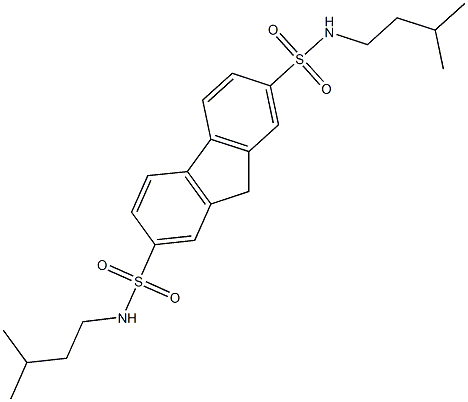 N2,N7-diisopentyl-9H-2,7-fluorenedisulfonamide Structure