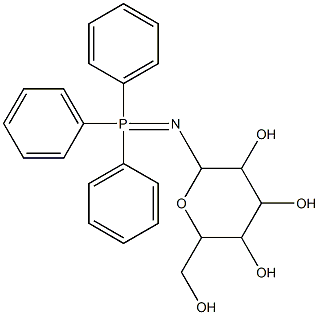 2-(hydroxymethyl)-6-[(1,1,1-triphenyl-lambda~5~-phosphanylidene)amino]tetra hydro-2H-pyran-3,4,5-triol 구조식 이미지