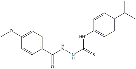 N1-(4-isopropylphenyl)-2-(4-methoxybenzoyl)hydrazine-1-carbothioamide Structure