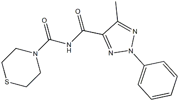 N4-(1,4-thiazinan-4-ylcarbonyl)-5-methyl-2-phenyl-2H-1,2,3-triazole-4-carboxamide Structure