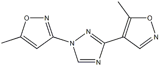 5-methyl-3-[3-(5-methylisoxazol-4-yl)-1H-1,2,4-triazol-1-yl]isoxazole 구조식 이미지