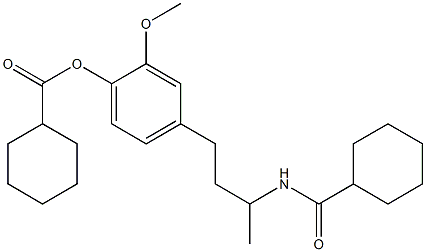 4-{3-[(cyclohexylcarbonyl)amino]butyl}-2-methoxyphenyl cyclohexane-1-carboxylate 구조식 이미지