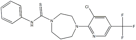 N1-phenyl-4-[3-chloro-5-(trifluoromethyl)-2-pyridyl]-1,4-diazepane-1-carbothioamide Structure