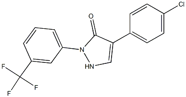 4-(4-chlorophenyl)-2-[3-(trifluoromethyl)phenyl]-1,2-dihydro-3H-pyrazol-3-one Structure