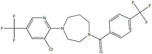 {4-[3-chloro-5-(trifluoromethyl)-2-pyridyl]-1,4-diazepan-1-yl}[4-(trifluoromethyl)phenyl]methanone 구조식 이미지