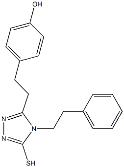 4-[2-(5-mercapto-4-phenethyl-4H-1,2,4-triazol-3-yl)ethyl]phenol 구조식 이미지