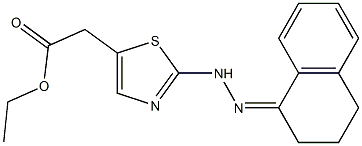 ethyl 2-{2-[2-(1,2,3,4-tetrahydronaphthalen-1-yliden)hydrazino]-1,3-thiazol -5-yl}acetate 구조식 이미지