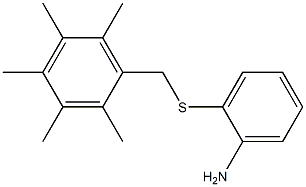 2-[(2,3,4,5,6-pentamethylbenzyl)thio]aniline Structure