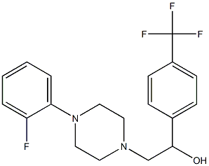 2-[4-(2-fluorophenyl)piperazino]-1-[4-(trifluoromethyl)phenyl]-1-ethanol 구조식 이미지