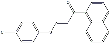 3-[(4-chlorophenyl)thio]-1-(1-naphthyl)prop-2-en-1-one Structure