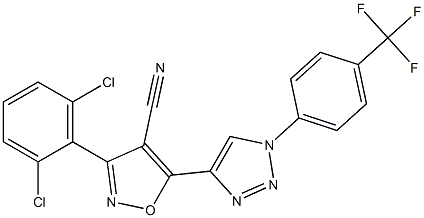 3-(2,6-dichlorophenyl)-5-{1-[4-(trifluoromethyl)phenyl]-1H-1,2,3-triazol-4-yl}-4-isoxazolecarbonitrile Structure