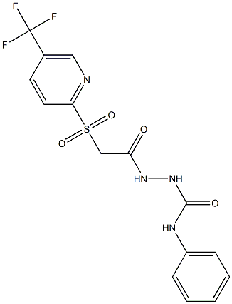 N1-phenyl-2-(2-{[5-(trifluoromethyl)-2-pyridyl]sulfonyl}acetyl)hydrazine-1-carboxamide 구조식 이미지