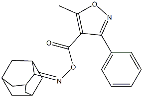 5-methyl-3-phenyl-4-{[(tricyclo[3.3.1.1~3,7~]dec-2-ylideneamino)oxy]carbonyl}isoxazole Structure