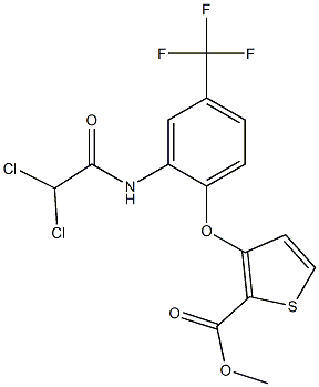 methyl 3-[2-[(2,2-dichloroacetyl)amino]-4-(trifluoromethyl)phenoxy]thiophene-2-carboxylate Structure