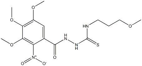 N1-(3-methoxypropyl)-2-(3,4,5-trimethoxy-2-nitrobenzoyl)hydrazine-1-carbothioamide Structure