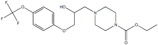ethyl 4-{2-hydroxy-3-[4-(trifluoromethoxy)phenoxy]propyl}piperazine-1-carboxylate 구조식 이미지
