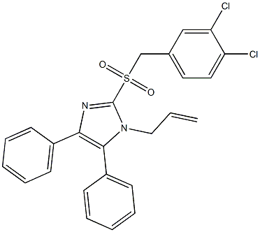 1-allyl-2-[(3,4-dichlorobenzyl)sulfonyl]-4,5-diphenyl-1H-imidazole Structure