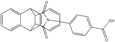 4-[16,18-dioxo-17-azapentacyclo[6.6.5.0~2,7~.0~9,14~.0~15,19~]nonadeca-2,4,6,9(14),10,12-hexaen-17-yl]benzenecarboxylic acid Structure