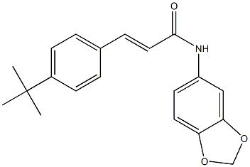 N1-(1,3-benzodioxol-5-yl)-3-[4-(tert-butyl)phenyl]acrylamide Structure