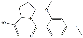 1-(2,4-dimethoxybenzoyl)pyrrolidine-2-carboxylic acid Structure