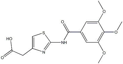 2-{2-[(3,4,5-trimethoxybenzoyl)amino]-1,3-thiazol-4-yl}acetic acid Structure