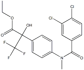 ethyl 2-{4-[(3,4-dichlorobenzoyl)(methyl)amino]phenyl}-3,3,3-trifluoro-2-hydroxypropanoate Structure