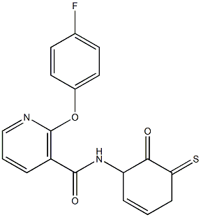 2-(4-fluorophenoxy)-N-(2-oxotetrahydro-3-thiophenyl)nicotinamide 구조식 이미지