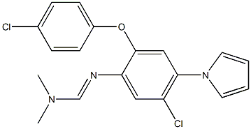 N'-[5-chloro-2-(4-chlorophenoxy)-4-(1H-pyrrol-1-yl)phenyl]-N,N-dimethyliminoformamide 구조식 이미지