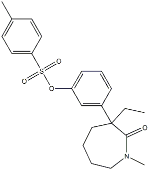 3-(3-ethyl-1-methyl-2-oxoazepan-3-yl)phenyl 4-methylbenzene-1-sulfonate 구조식 이미지